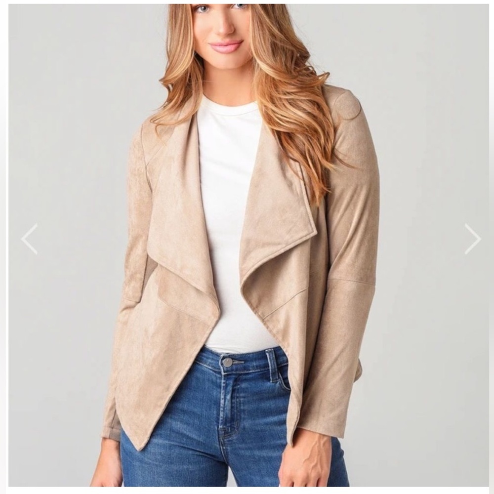 BB Dakota Wade Faux Suede Jacket in Mocha